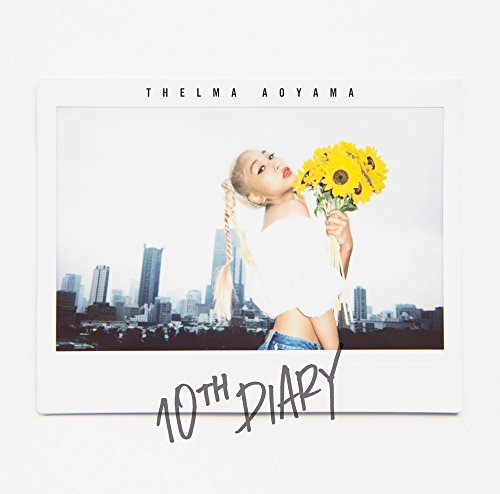 Thelma Aoyama album cover: woman with sunflowers, Polaroid frame.