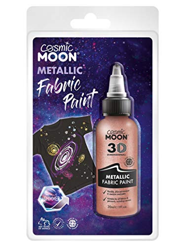 Cosmic Moon Metallic Fabric Paint Rose Gold