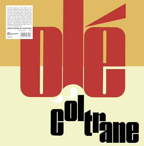 Album cover for John Coltrane’s “Ole Coltrane” with red and yellow blocks.