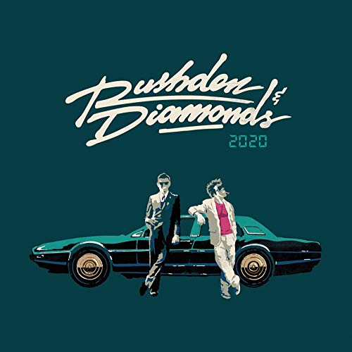 Rushden & Diamonds album cover: two figures with a DeLorean car.