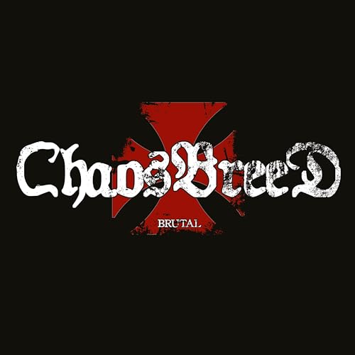 Chaosbreed album cover with a red cross and distressed white lettering.