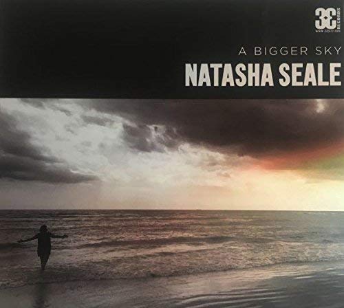 CD cover for Natasha Seale’s “A Bigger Sky” with seascape imagery.