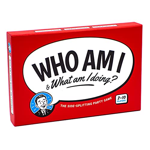 Who Am I & What Am I Doing? – Funny 2–10 Player Party Game – Charades & Impressions Card Game for Adults, Couples & Family - for Travel, Board Game Night or Dinner Party (14+)