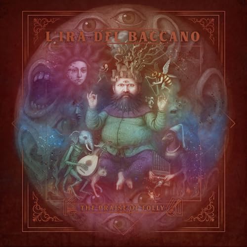Album cover for "The Praise Of Folly" featuring surreal, fantastical imagery.