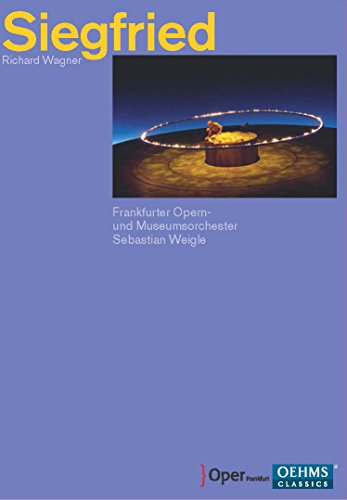 DVD cover for Wagner’s “Siegfried” opera, featuring a stage performance.