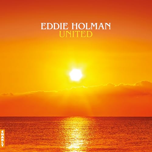 Album cover for Eddie Holman's "United" with a sunset ocean scene.