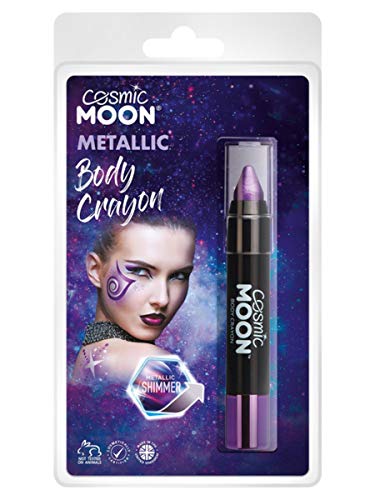 Smiffys Cosmic Moon Metallic Body Crayons, Purple