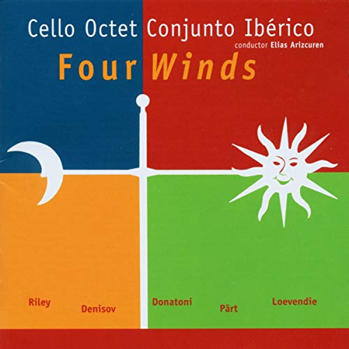 CD cover with a stylized sun, moon, and directional cross design.