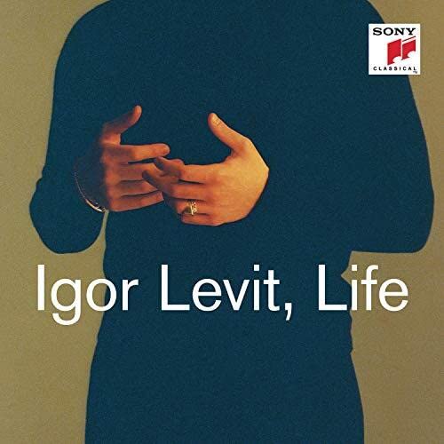 CD cover for Igor Levit’s “Life” featuring hands and text.