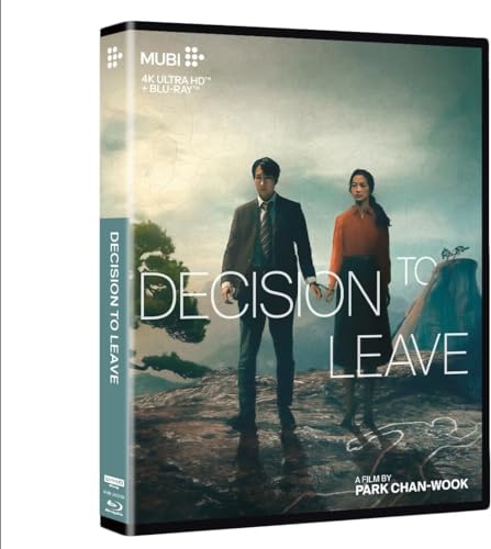 Blu-ray cover for “Decision to Leave” featuring a man and woman.