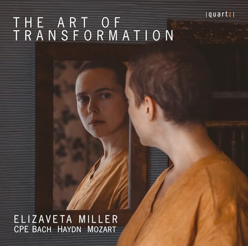 CD cover featuring a woman looking at her reflection in a mirror.