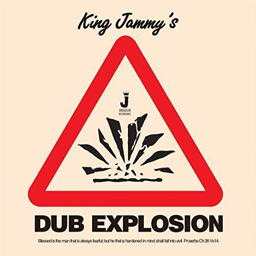 CD cover for King Jammy’s “Dub Explosion” with a warning sign image.