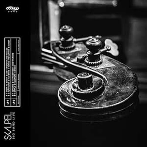 CD cover for Skalpel’s “Big Band Live” featuring vintage recording equipment.