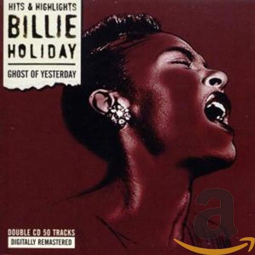 Billie Holiday album cover, “Ghost of Yesterday”, close-up portrait.