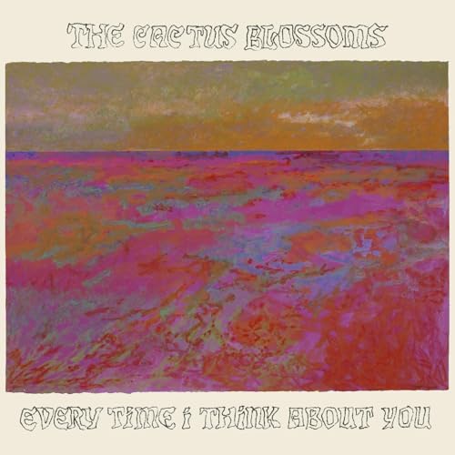 Vinyl album cover for The Cactus Blossoms, abstract pink and orange landscape.