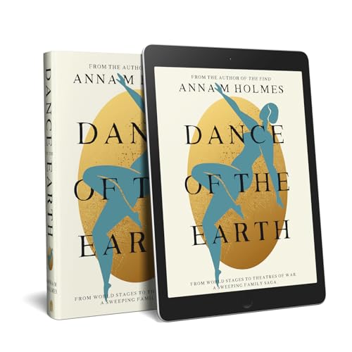 Book cover with a silhouette of a dancing figure in teal and gold.