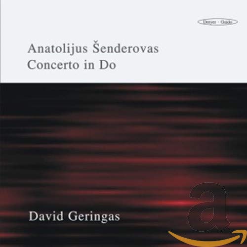 CD cover featuring Anatolijus Šenderovas and David Geringas, abstract red background.