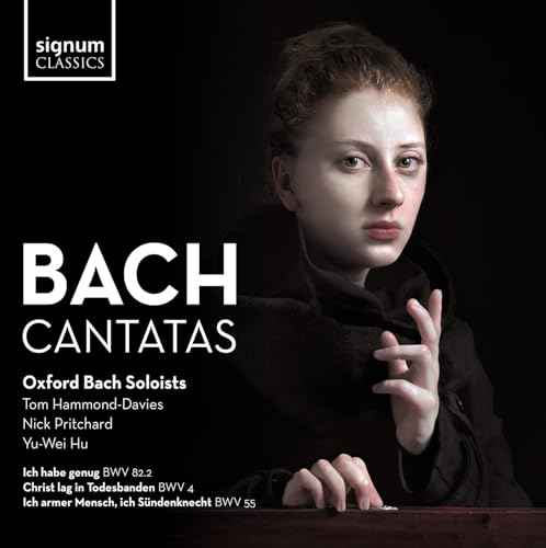 CD cover for Bach Cantatas featuring a portrait of a woman.