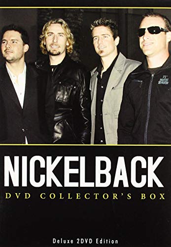 Nickelback band members on DVD cover for "The Collector's Box Set".