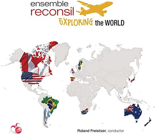 CD cover: world map with flags marking countries, airplane illustration.