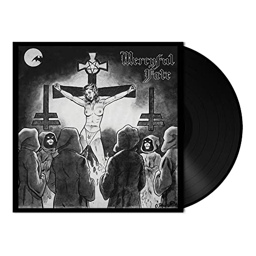 Mercyful Fate vinyl record cover with a dark, gothic, illustrated design.
