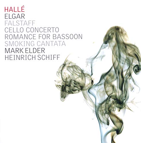 CD cover for Elgar’s “Falstaff” with swirling smoke imagery.
