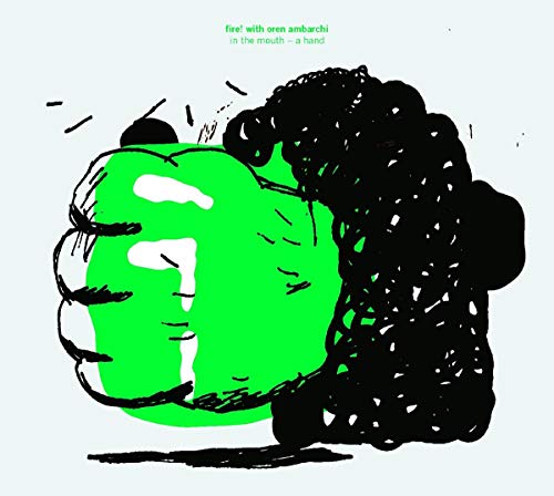 CD cover: abstract black and green illustration of a face and hand.