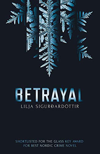 Book cover for "Betrayal" with blue snowflake design and white text.