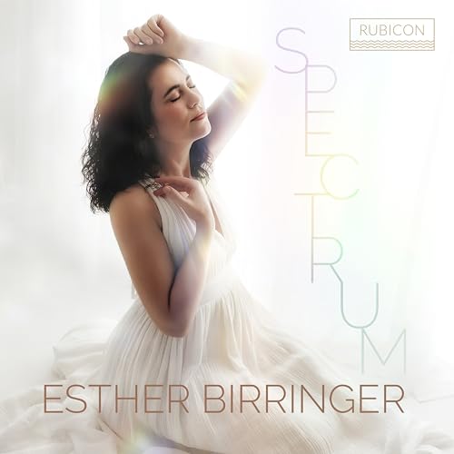 CD cover for Esther Birringer’s “Spectrum” featuring a woman in white.