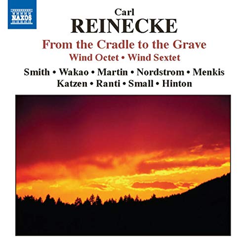 CD cover for Reinecke’s Wind Octet/Sextet with a sunset landscape.