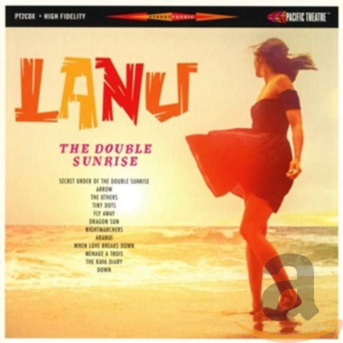 CD cover for Lanu’s “The Double Sunrise” featuring a woman by the sea.