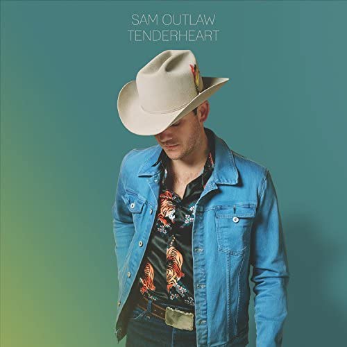 Album cover for Sam Outlaw’s “Tenderheart” featuring a man in a cowboy hat.