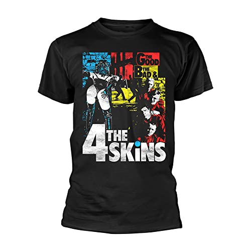 The 4 Skins T Shirt The Good The Bad Band Logo Official Mens Black M