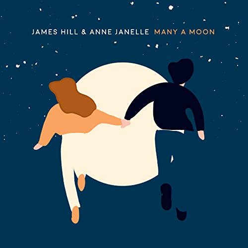 CD cover: Couple silhouetted against a large, pale moon in a starry sky.