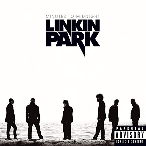 Linkin Park “Minutes to Midnight” album cover with silhouetted figures.