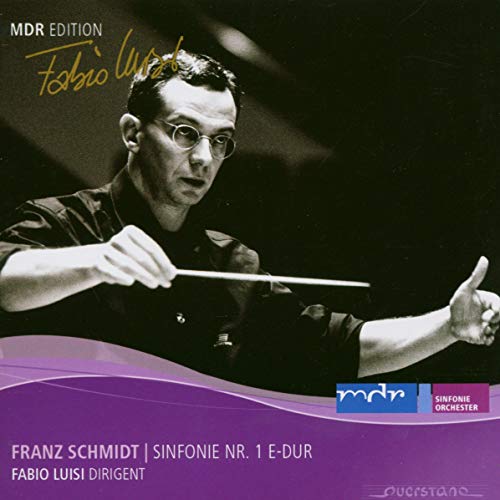 Conductor Fabio Luisi with baton, CD cover for Sinfonie Nr. 1.