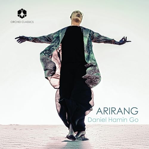 CD cover: Man in flowing robe, arms outstretched, with "Arirang" text.