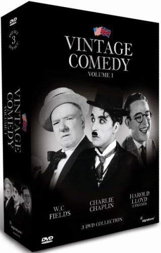 DVD case featuring W.C. Fields, Charlie Chaplin, and Harold Lloyd.