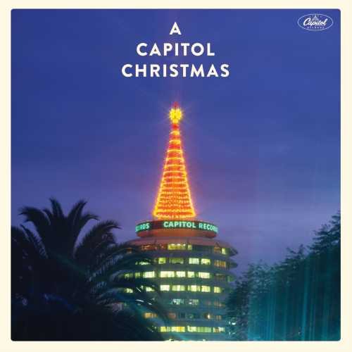 CD cover: illuminated Capitol Records building shaped like a Christmas tree.