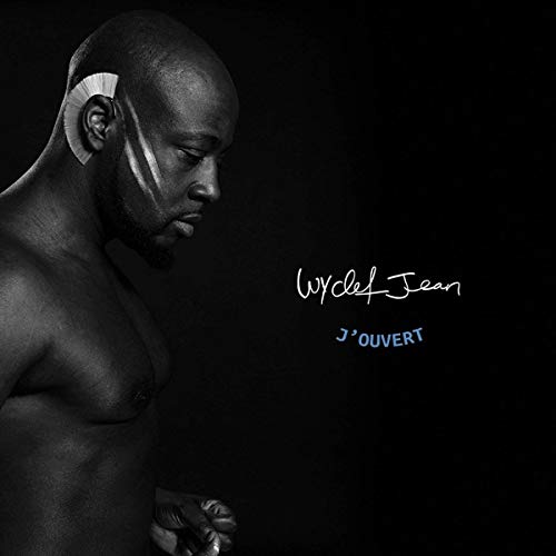 Wyclef Jean album cover, close-up of artist in profile, dark background.