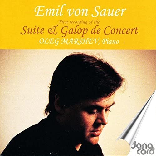 CD cover featuring pianist Oleg Marshev in a black suit.