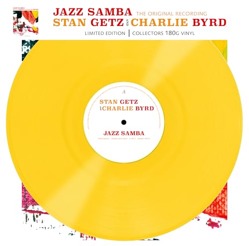 Yellow vinyl record for Stan Getz and Charlie Byrd’s “Jazz Samba.”