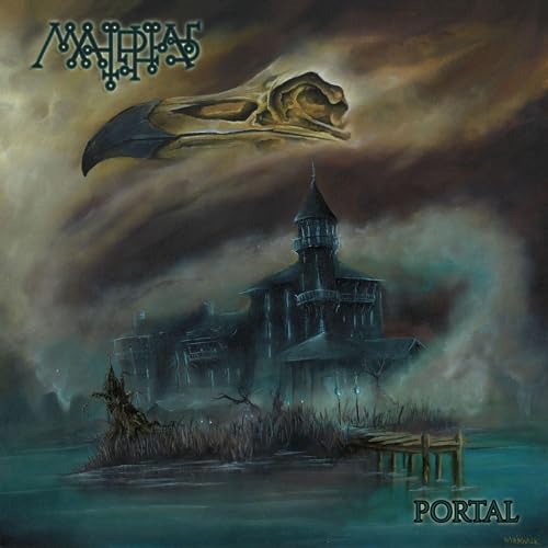 CD cover: skull, castle, and misty landscape in dark, painterly style.