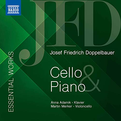 CD cover for Josef Friedrich Doppelbauer’s cello and piano works.