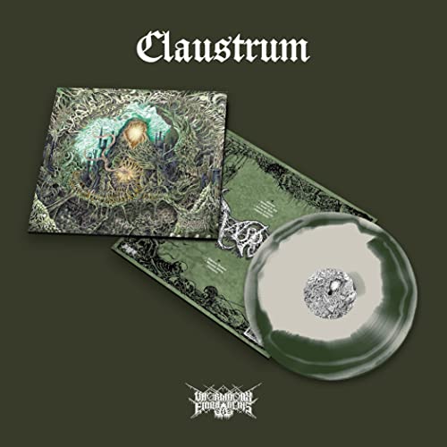 Vinyl record with dark, detailed cover art depicting a fantastical landscape.