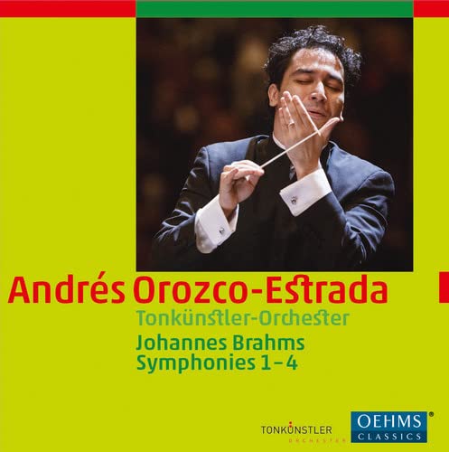 CD cover: Andrés Orozco-Estrada conducting, Brahms symphonies 1-4.