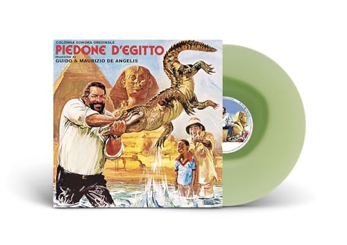 Vinyl record for "Piedone d'Egitto" soundtrack with crocodile cover art.