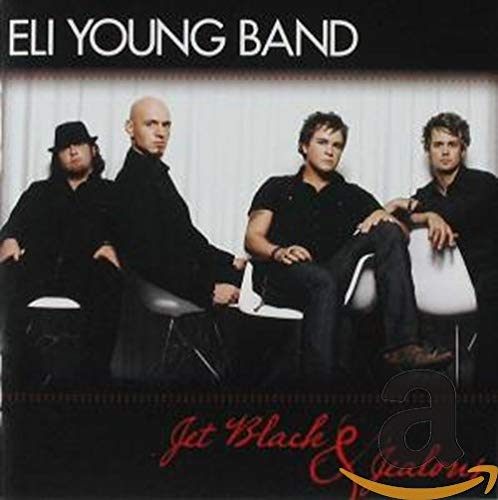 CD cover for Eli Young Band’s “Jet Black & Jealous” featuring four men.
