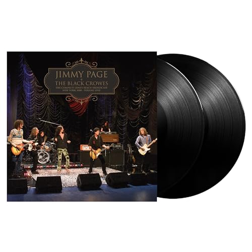 Jimmy Page & The Black Crowes vinyl record with band photo.