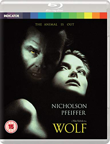Blu-ray cover for "Wolf" featuring Jack Nicholson and Michelle Pfeiffer.